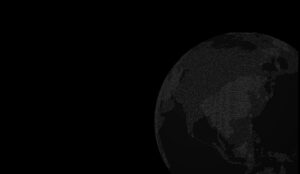 Digital illustration of the eastern hemisphere of Earth, composed of small dots, with most of the globe on the right and a black background on the left—a modern visual perfect for digital marketing or search engine optimization themes.