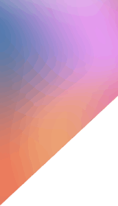 Diagonal division with a gradient blending blue, pink, and orange hues in the upper left half, perfect for digital marketing visuals, and a solid light gray area in the lower right half.