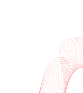 Curved, parallel, pink lines overlap and form abstract wave patterns on a white background, evoking the dynamic flow of digital marketing strategies.