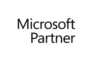 The image displays the words "Microsoft Partner" in black text on a white background, reflecting expertise in digital marketing solutions.