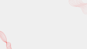 Abstract red wavy lines form corner shapes on a light gray background, with most of the space left blank in the center.